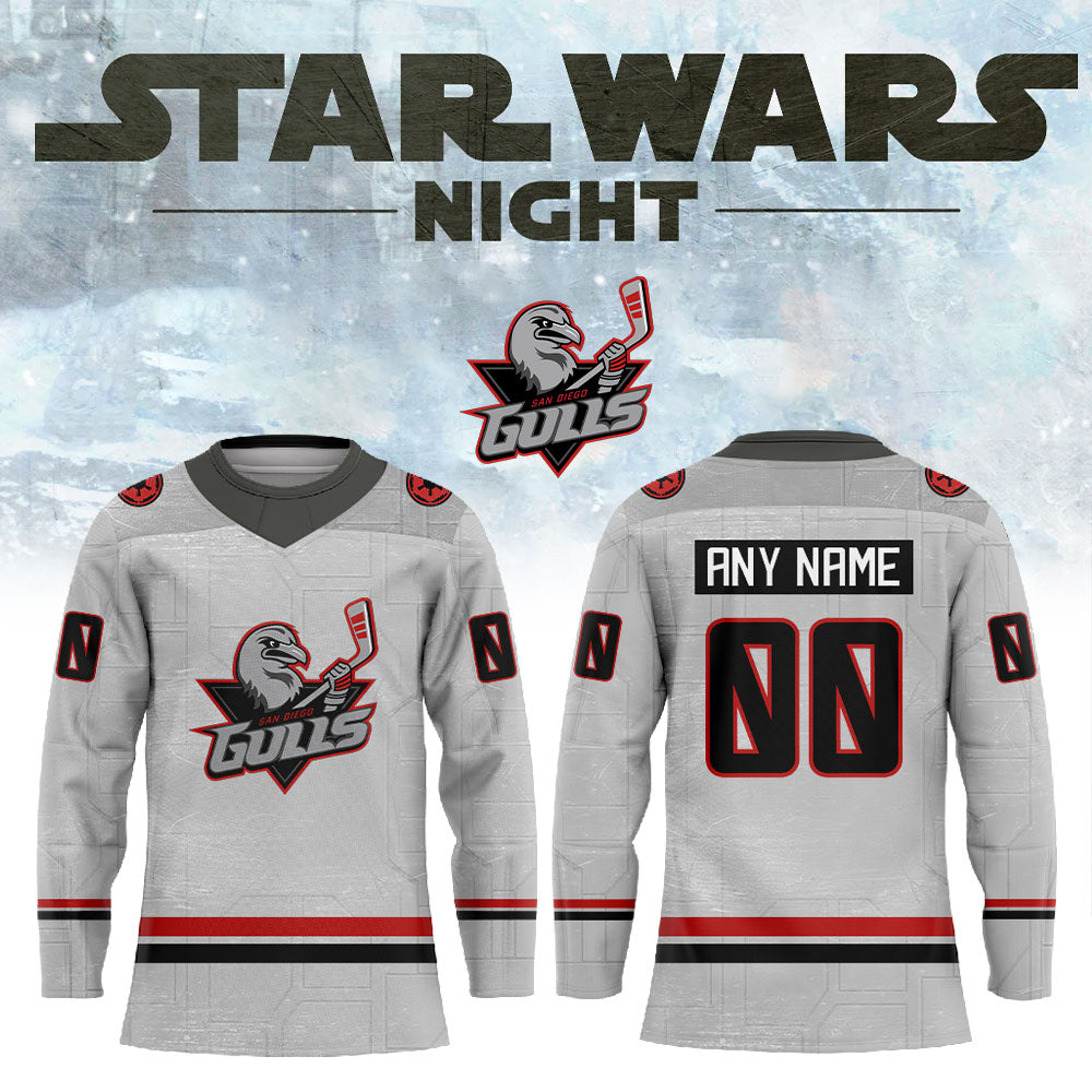 San Diego Gulls STAR WARS NIGHT 2026 Combo Hockey Jersey Custom Name, Number