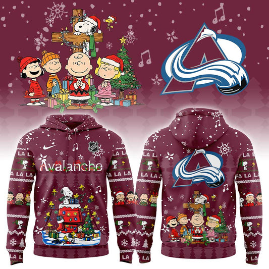 Limited Edition Colorado Avalanche Snoopy Christmas Hoodie