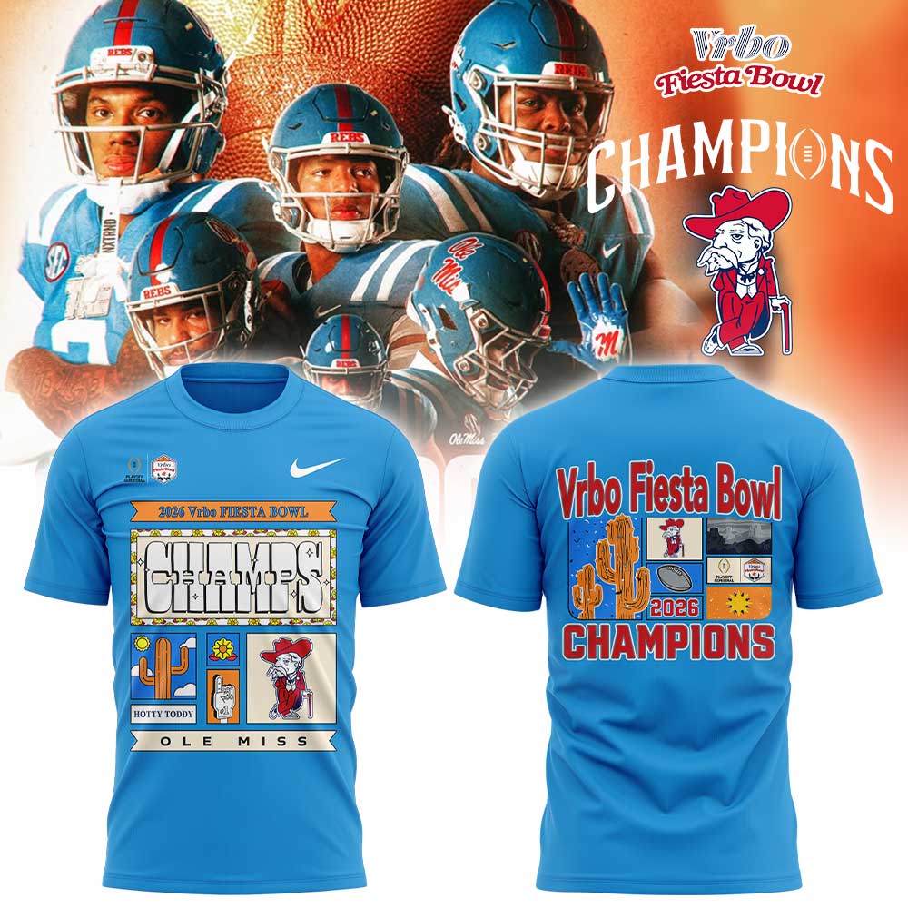 Ole Miss Vrbo Fiesta Bowl Champion 2026 Red Hoodie