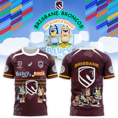 Brisbane Broncos Bluey and Bingo 2026 Limited Collection Shirt