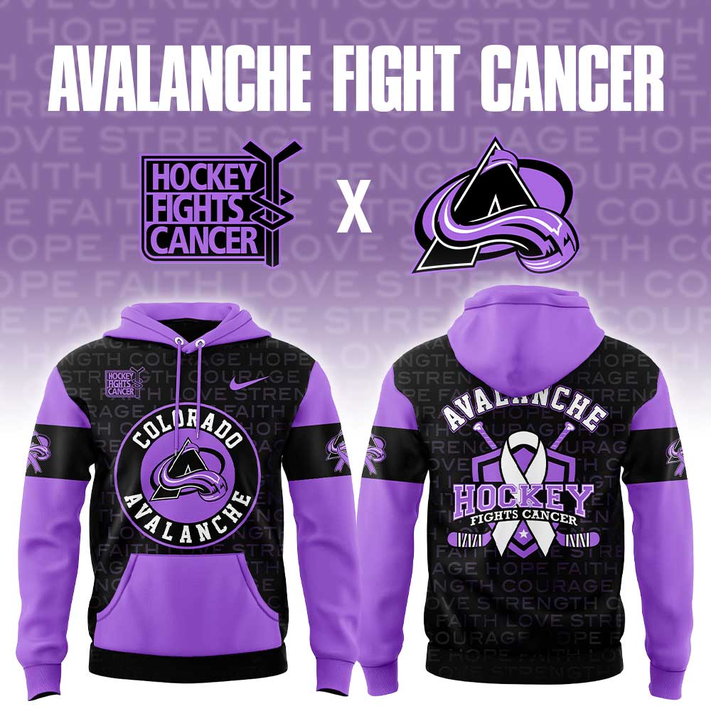 Colorado Avalanche Hockey Fights Cancer Combo Hoodie