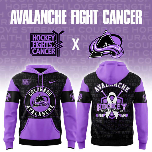 Colorado Avalanche Hockey Fights Cancer Combo Hoodie