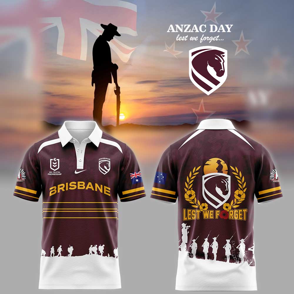 Brisbane Broncos ANZAC Day 2026 Limited Polo
