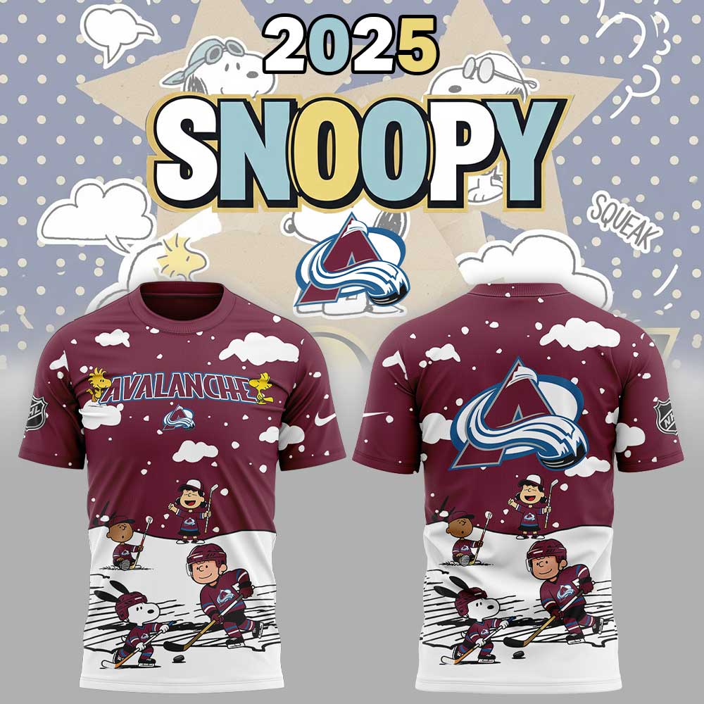 Colorado Avalanche Snoopy and Peanuts 2025 Combo Shirt