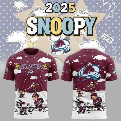 Colorado Avalanche Snoopy and Peanuts 2025 Combo Shirt
