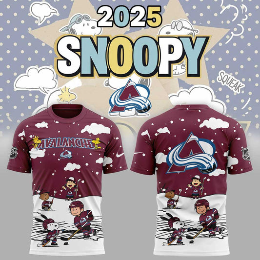 Colorado Avalanche Snoopy and Peanuts 2025 Combo Shirt