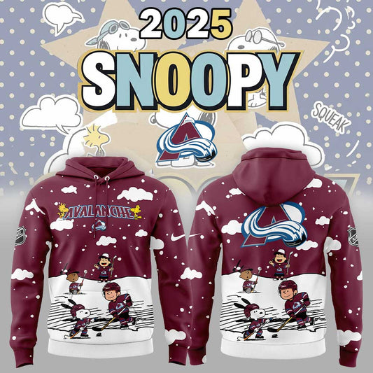 Colorado Avalanche Snoopy and Peanuts 2025 Combo Hoodie