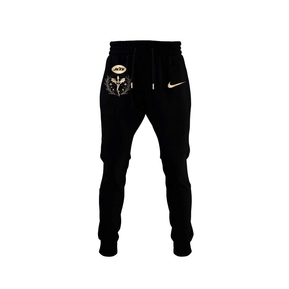 NY Jets Fourth Wings Night Black Hoodie