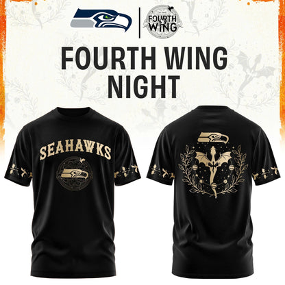S Seahawks Fourth Wings Night Black Shirt