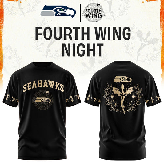 S Seahawks Fourth Wings Night Black Shirt