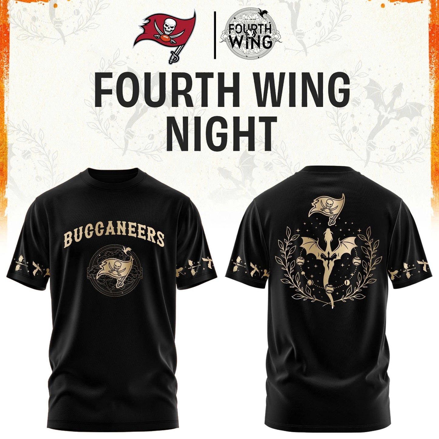 All Team NFL x Fourth Wings Night 2026 Black T-Shirt