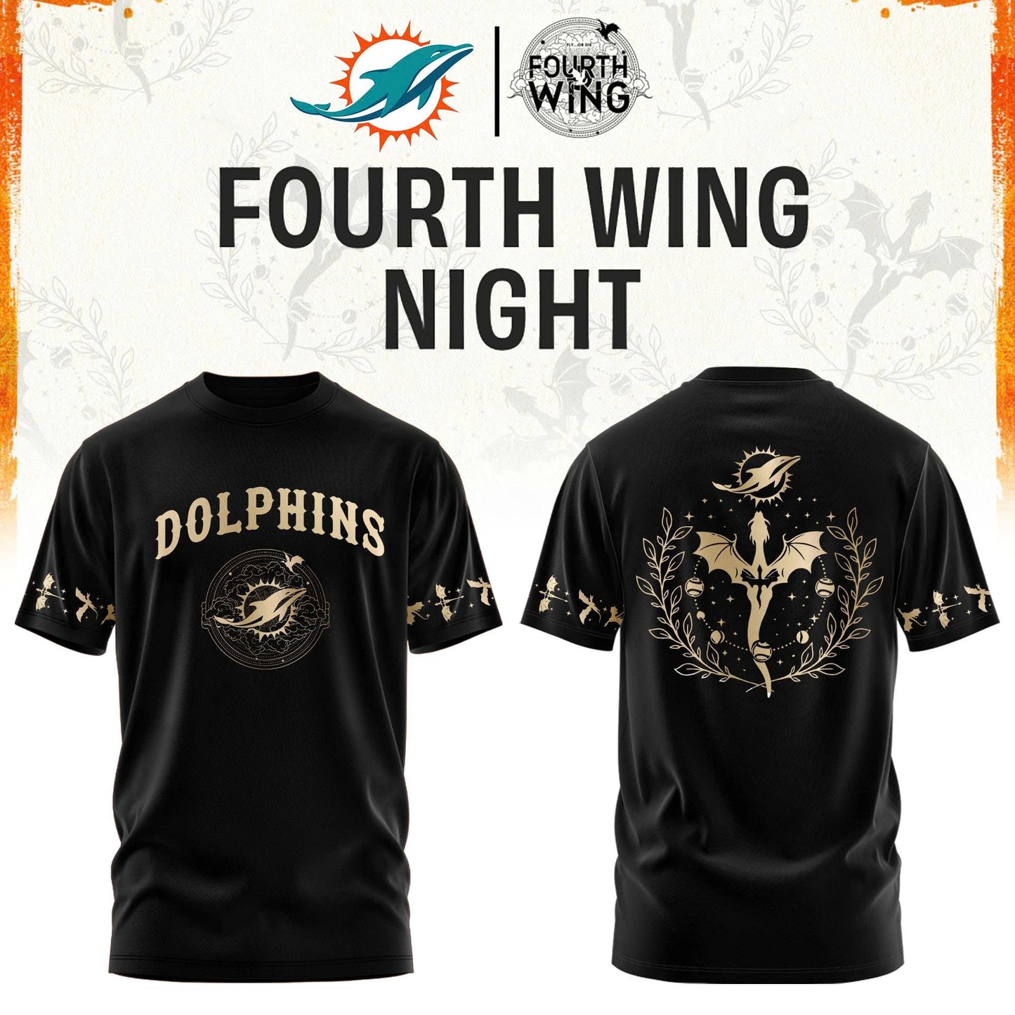 All Team NFL x Fourth Wings Night 2026 Black T-Shirt