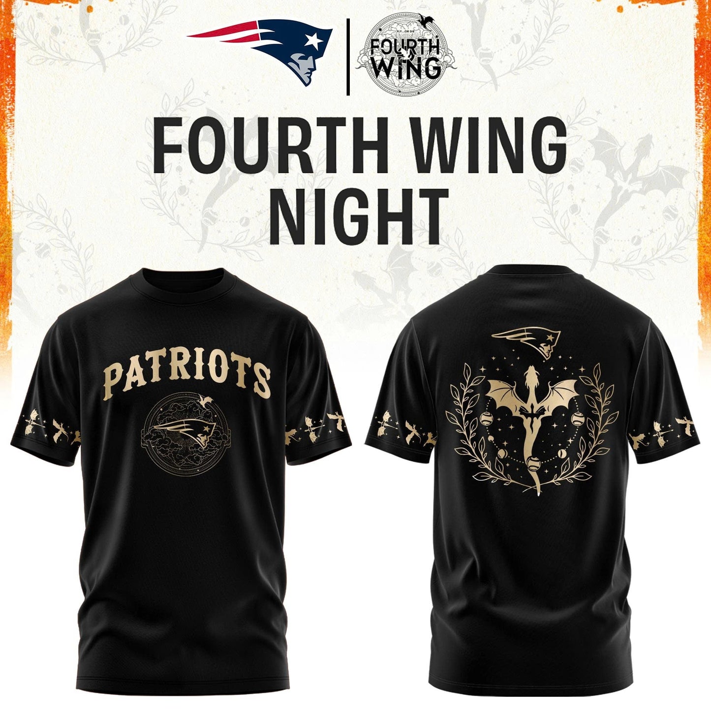 All Team NFL x Fourth Wings Night 2026 Black T-Shirt