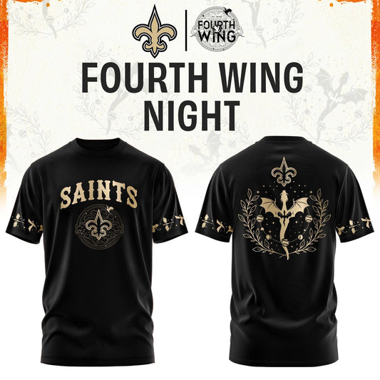 NO Saints Fourth Wings Night Black Shirt