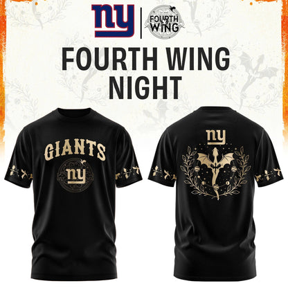 NY Giants Fourth Wings Night Black Shirt