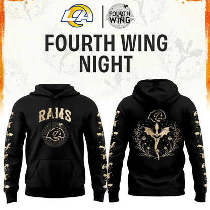 LA Rams Fourth Wings Night Black Hoodie
