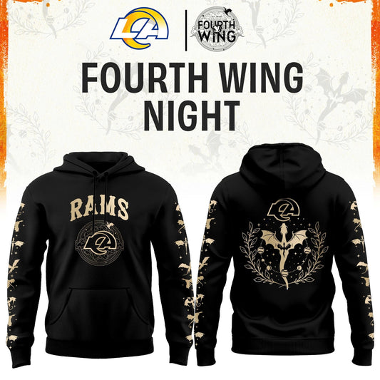 LA Rams Fourth Wings Night Black Hoodie