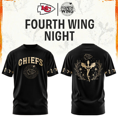 KC Chiefs Fourth Wings Night Black Shirt