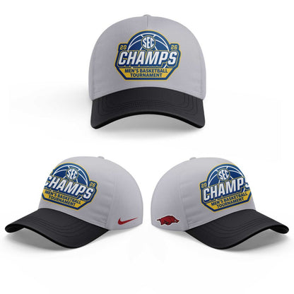 A Razorbacks Basketball 2026 SEC Men™s Basketball Tournament Champions Red Shirt V3