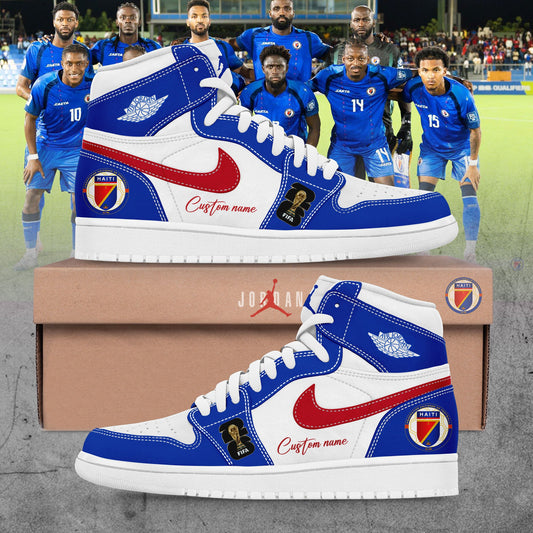 Haïtienne De Football 2026 World Cup Collection Custom Name Shoes Hight JD
