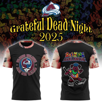 Colorado Avalanche Grateful Dead Night 60th Collection Combo Shirt