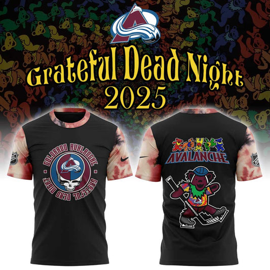 Colorado Avalanche Grateful Dead Night 60th Collection Combo Shirt