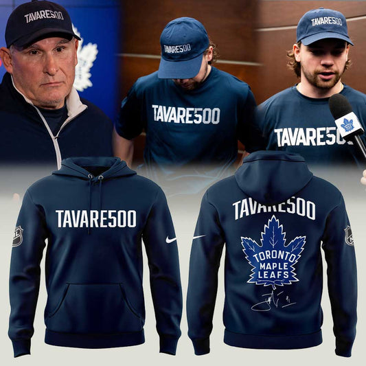 Congratulations Toronto Maple Leafs JTAVARE500th NHL Game Signature 2025 Combo Hoodie