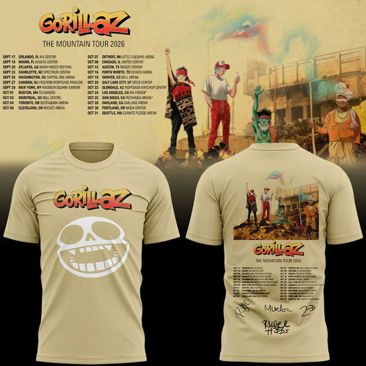 Gorillaz The Mountain Tour (2026–2027) Shirt