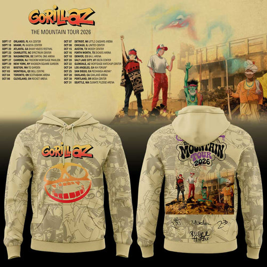 Gorillaz The Mountain Tour (2026–2027) V2 Hoodie
