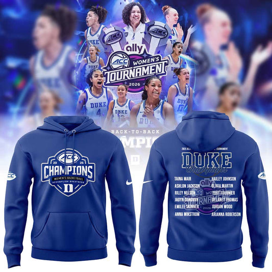 Duke Women™s Basketball 2026 ACC Women™s Tournament Championship V2 Hoodie