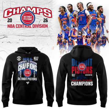 D Pistons First division championship since ’08 calls for some new merch Black Hoodie
