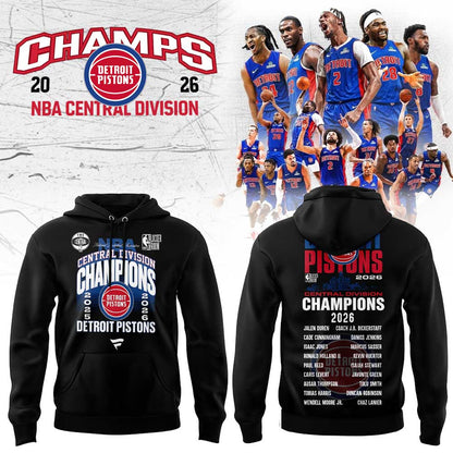 D Pistons First division championship since ’08 calls for some new merch V2 Black Hoodie