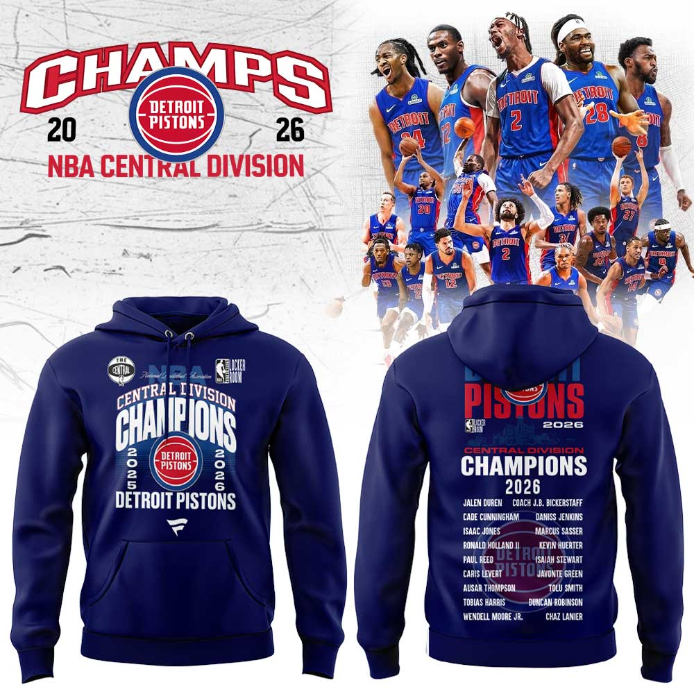 D Pistons First division championship since ’08 calls for some new merch Blue V2 Hoodie