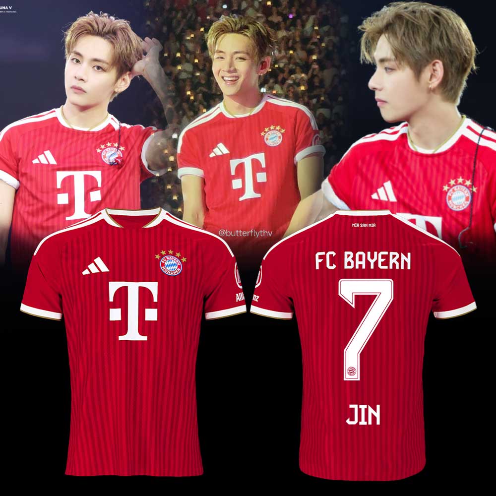 BTS WORLD TOUR ‘ARIRANG’ x JIN x FC Bayern München Special presents for a special team! Jersey