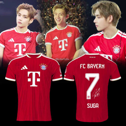 BTS WORLD TOUR ‘ARIRANG’ x SUGA x FC Bayern München Special presents for a special team! Jersey V2