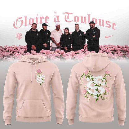 Stade Toulousain Rugby Collection Toulouse La Rose Hoodie Pink