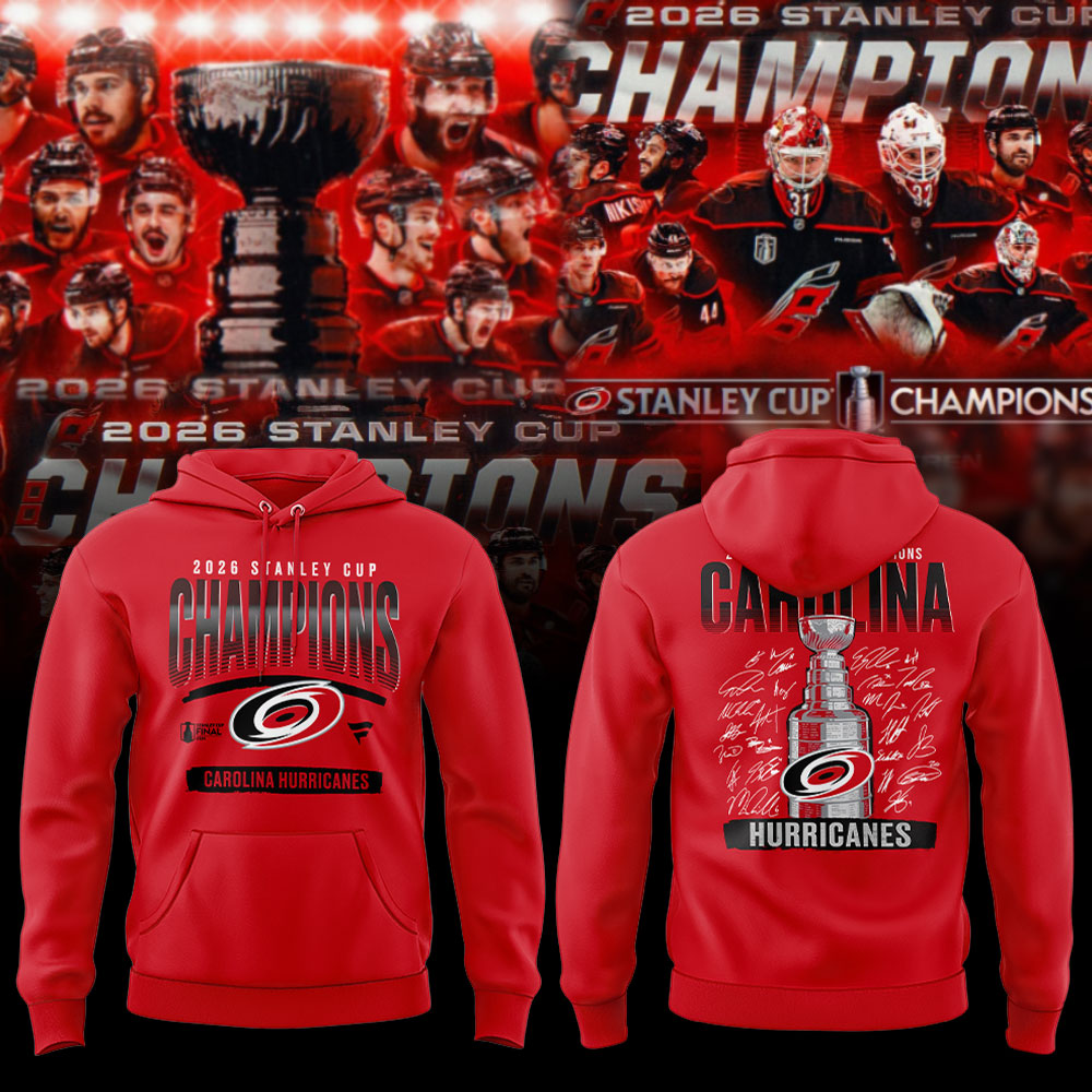 C Hurricanes 2026 Stanley Cup Champions Hoodie Red