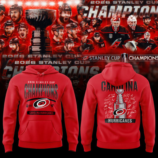 C Hurricanes 2026 Stanley Cup Champions Hoodie Red
