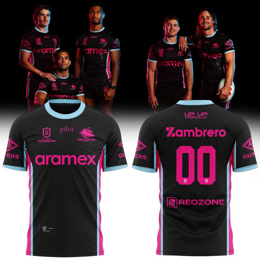 Cronulla Sharks Celebrating the Women Who Inspire T-Shirt Custom Number