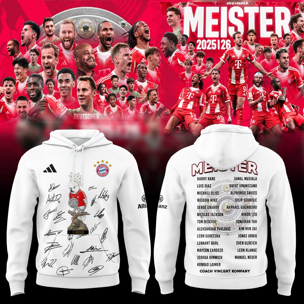 FC Bayern München DEUTSCHER MEISTER 2026 Hoodie V3
