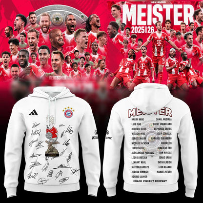 FC Bayern München DEUTSCHER MEISTER 2026 Hoodie V3
