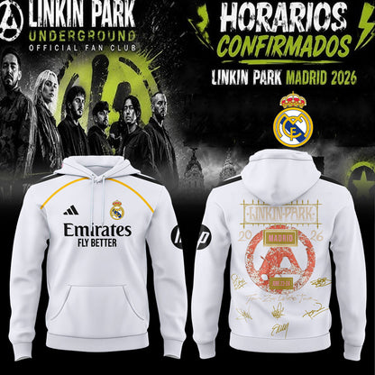 Linkin Park x Real Madrid From Zero World Tour 2026 in Madrid Limited Hoodie