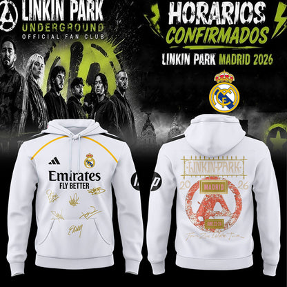 Linkin Park x Real Madrid From Zero World Tour 2026 in Madrid Limited Hoodie