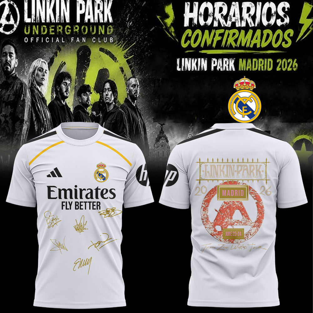 Linkin Park x Real Madrid From Zero World Tour 2026 in Madrid Limited Shirt