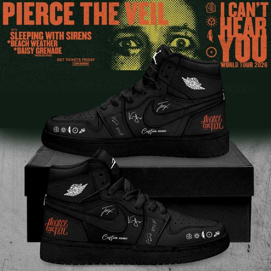 Pierce the Veil I Can’t Hear You World Tour 2026 Signature Custom Name Shoes