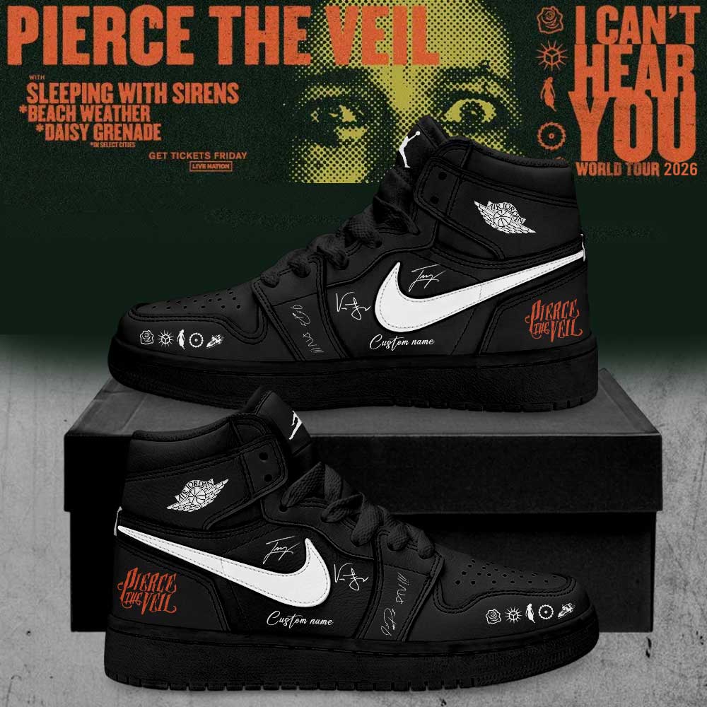 Pierce the Veil I Can’t Hear You World Tour 2026 Signature Custom Name Shoes