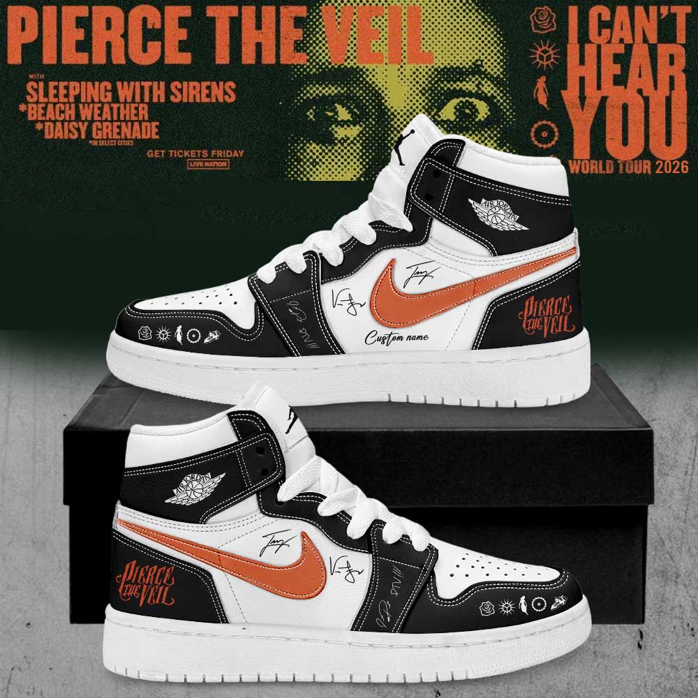 Pierce the Veil I Can’t Hear You World Tour 2026 Signature Custom Name Shoes