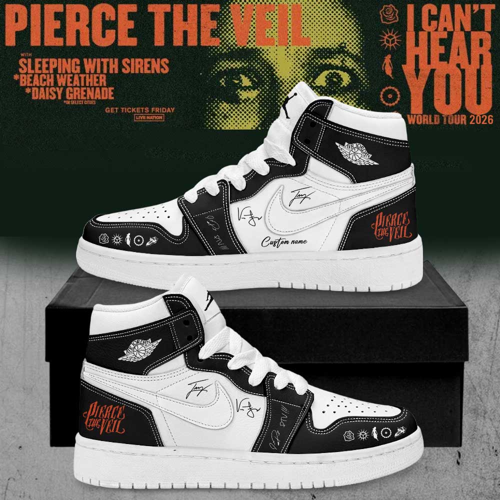 Pierce the Veil I Can’t Hear You World Tour 2026 Signature Custom Name Shoes