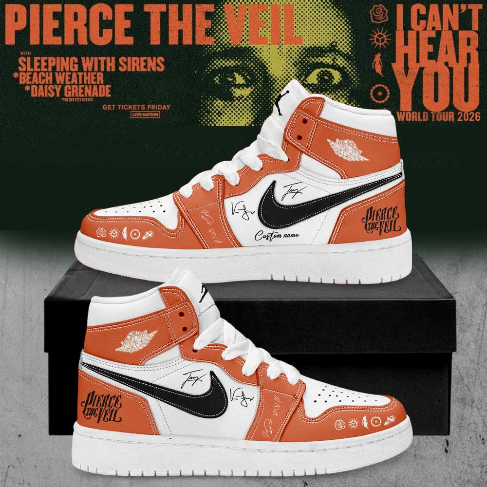 Pierce the Veil I Can’t Hear You World Tour 2026 Signature Custom Name Shoes