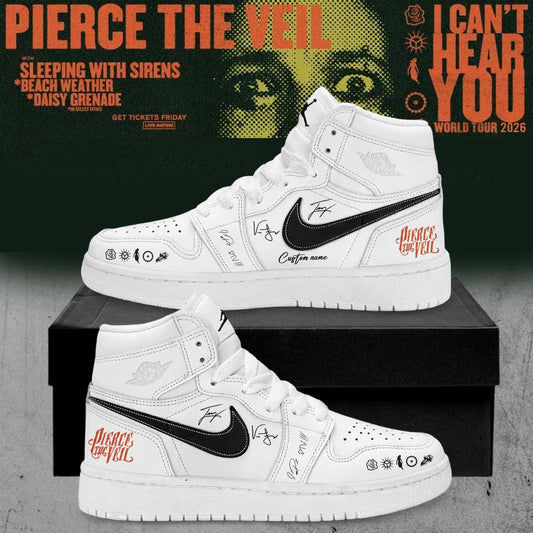 Pierce the Veil I Can’t Hear You World Tour 2026 Signature Custom Name Shoes